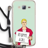 Gimme a call: Samsung Galaxy J3 (2016) Transparant Hoesje met koord