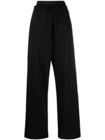 MM6 Maison Margiela pantalon de jogging ample à taille double - Noir
