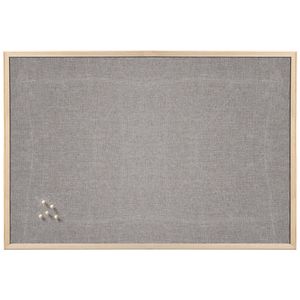 Zeller prikbord textiel - lichtgrijs - 60 x 80 cm - incl. punaises - Prikborden