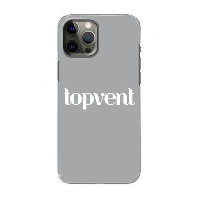 Topvent Grijs Wit: Volledig geprint iPhone 12 Hoesje
