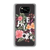 Hello in flowers: Xiaomi Poco X3 Pro Transparant Hoesje