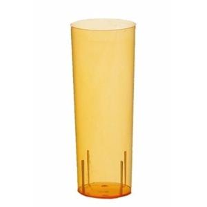 Longdrink glazen - 10x stuks - oranje - kunststof - 300 ml - drinkglazen - plastic glazen