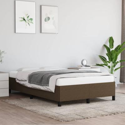 Bedframe zonder matras 120x190 cm stof donkerbruin