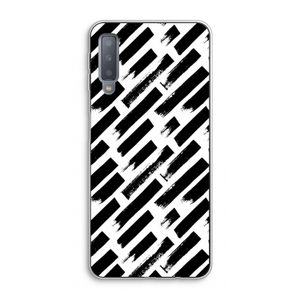 Zwarte vegen: Samsung Galaxy A7 (2018) Transparant Hoesje