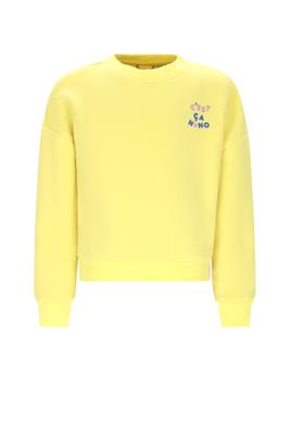 NoNo winter sweater meisjes - geel - Konono - furry, print