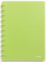 Atoma Trendy schrift, ft A4, 144 bladzijden, geruit 5 mm, transparant groen