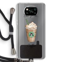 But first coffee: Xiaomi Poco X3 NFC Transparant Hoesje met koord