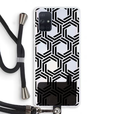Geometrisch patroon: Samsung Galaxy A71 Transparant Hoesje met koord