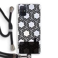 Geometrisch patroon: Samsung Galaxy A71 Transparant Hoesje met koord