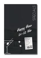 Sigel Design Cocktail GL296 Glazen magneetbord (b x h) 400 mm x 600 mm Zwart, Wit - thumbnail