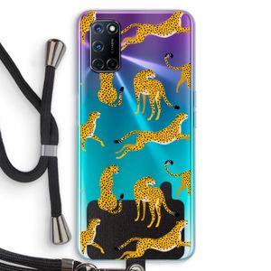 Luipaard: Oppo A72 Transparant Hoesje met koord