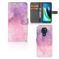 Hoesje Motorola Moto G9 Play | E7 Plus Pink Purple Paint | Portemonnee hoesje