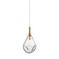 Bomma Soap Mini Single Hanglamp - Helder glas - Geborsteld gouden fitting