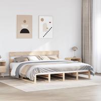 Bedframe zonder matras massief grenenhout 200x200 cm