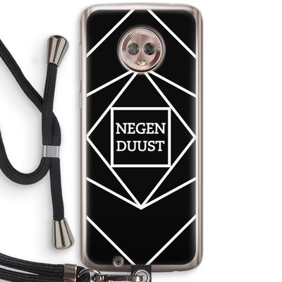 Negenduust geometrisch: Motorola Moto G6 Transparant Hoesje met koord