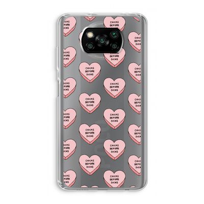 Chicks before dicks: Xiaomi Poco X3 NFC Transparant Hoesje