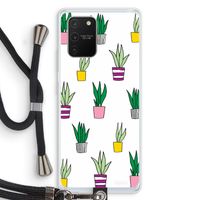 Sanseveria: Samsung Galaxy S10 Lite Transparant Hoesje met koord Sanseveria: Samsung Galaxy S10 Lite Transparant Hoesje met koord