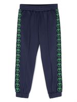 Moschino Kids pantalon de jogging à logo imprimé - Bleu