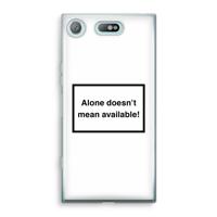 Alone: Sony Xperia XZ1 Compact Transparant Hoesje