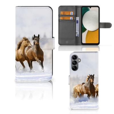 Samsung Galaxy A34 | Telefoonhoesje | Met pasjeshouder | Paarden