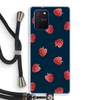 Framboosjes: Samsung Galaxy Note 10 Lite Transparant Hoesje met koord
