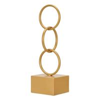 Decoratieve figuren Gift Decor Gouden Ringen 12,5 x 40,5 x 12,5 cm