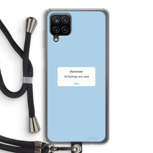 Reminder: Samsung Galaxy A12 Transparant Hoesje met koord