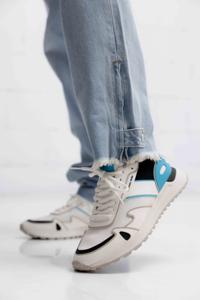 Michael Kors Miles Sneakers Heren Wit/Blauw - Maat 41 - Kleur: WitBlauw | Soccerfanshop