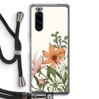 Floral bouquet: Sony Xperia 5 Transparant Hoesje met koord