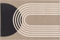 Garden Impressions buitenkleed art deco circle 200x290cm taupe