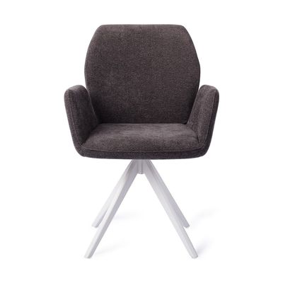 Jesper Home Misaki eetkamerstoel Almost Black turn white