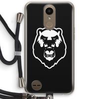 Angry Bear (black): LG K10 (2017) Transparant Hoesje met koord