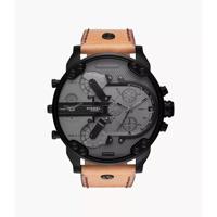 Diesel DZ7406 heren chronograaf Mr. Daddy 2.0 bruin lederen band horloge 57 mm