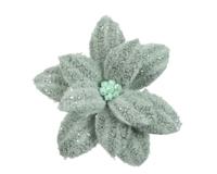 Poinsettia op clip 10 cm salie Poinsettia op clip 10 cm salie