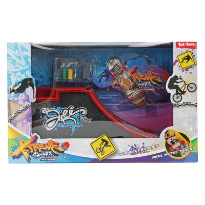 Toi-Toys vingerskateboard of fiets met skatebaan
