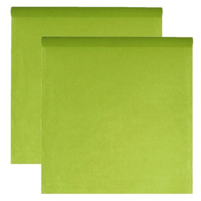 Feest tafelkleed op rol - 2x - groen - 120 cm x 10 m - non woven polyester