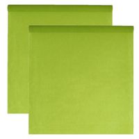 Feest tafelkleed op rol - 2x - groen - 120 cm x 10 m - non woven polyester