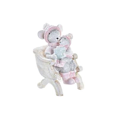 Kerstversiering DKD Home Decor Muis Hars (8 x 5,5 x 10 cm)