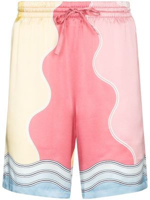 Casablanca short Soleil Levant en soie - Rose