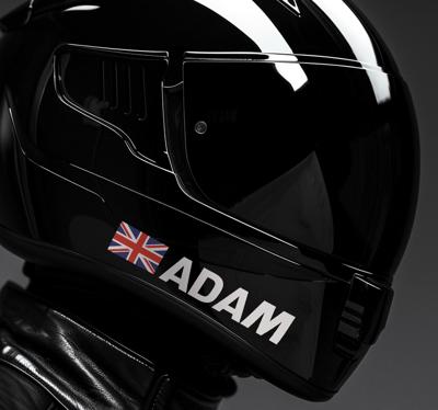 Naam met vlagontwerp motor sticker