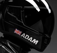 Naam met vlagontwerp motor sticker