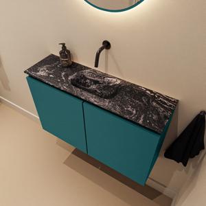 Toiletmeubel Mondiaz Ture Dlux | 80 cm | Meubelkleur Smag | Eden wastafel Lava Midden | Zonder kraangat