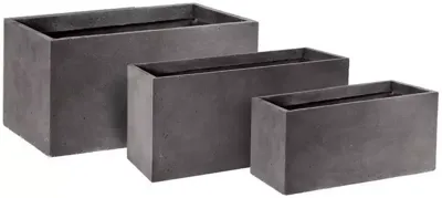 Mcollections Plantenbak Rechthoek - 80 x 40 x 40 cm - Clayfibre - Lood