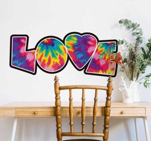 Muursticker love tie dye