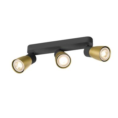 SLV SpotPuri 2.0 Dome zwart-goud 3-lichts - 1008329