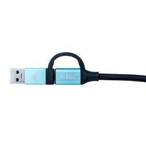 i-tec C31USBCACBL USB-kabel USB 3.2 Gen 1 (3.1 Gen 1) 1 m USB C Zwart, Blauw