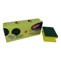 Multy Schuursponsen met Handgreep 3 Stuks Geel/Groen Multy Schuursponsen met Handgreep 3 Stuks Geel/Groen
