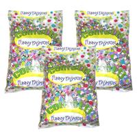Funny Fashion Confetti - 3x - multi color - papier - 250 gram - feestversiering - carnaval