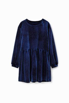 Glimmende fluwelen jurk - BLUE - 9/10 Glimmende fluwelen jurk - BLUE - 9/10