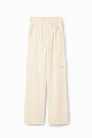 Wide leg cargobroek - WHITE - XL
